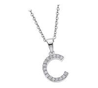Lotus Argent Lettre C Collier LP1958-1/C zircons Argent 925 JLP1958-1-C une offre de IMPPAC