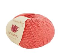 Lotus Autumn Wind Lot de 5 pelotes de fil à tricoter en coton et cachemire pour châle, écharpes, gants et poupées (11 orange)