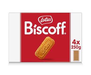 Lotus Biscoff | Biscoff Biscuit Original | Ingrédients d'Origine Naturelle| Vegan | Sans Arômes ou Colorants Artificiels | 4 x 250g | 1 kg