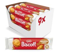 Lotus Biscoff | Biscoff Fourré Crème de Speculoos | 15 Biscuits par Paquet | Ingrédients d'Origine Naturelle | Vegan | Sans Colorant ni Arômes Artificiels | 9 x 150g | 1,35 kg