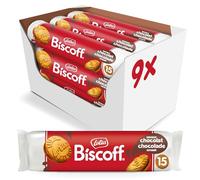 Lotus Biscoff | Biscoff Fourré Crème Saveur Chocolat | 15 Biscuits par Paquet | Ingrédients d'Origine Naturelle | Sans Colorant ni Arômes Artificiels | 9 x 150g | 1,35 kg