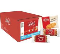Lotus Biscoff Biscuit caramélisé, biscuits au chocolat caramélisés et galette Bretone | 160 biscuits emballés individuellement | Ingrédients naturels uniquement | 160 x 1 | 1,1 kg