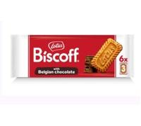 Lotus Biscoff Biscuits Caramélisés au Chocolat Belge, Goût Spéculoos et Chocolat, Pack de 3 Paquets de 132g