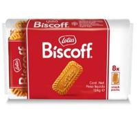Lotus Biscoff Biscuits Caramélisés Originaux, Pack de 3 Paquets de 124g, Spéculoos pour Tartiner ou Tremper