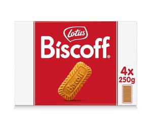 Lotus Biscoff Biscuits Original Speculoos | Vegan | 4 x 250g (1 kg) | Ingrédients d'Origine Naturelle | Sans Arômes ou Colorants Artificiels