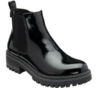 Lotus Black Chrome Zip-Up Chelsea Ankle Boots