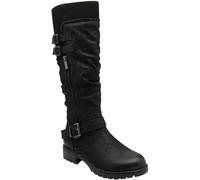 Lotus Black Knee High Boots