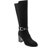 Lotus Black Knee High Leg Boots