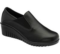 Lotus Black Leather Slip-On Wedge Shoes Black EU 37 (UK 4)
