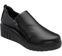 Lotus Black Leather Wedge Shoes Black EU 37 (UK 4)