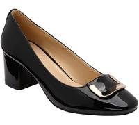 Lotus Black Olive Block Heel Court Shoes Black Olive EU 37 (UK 4)
