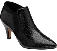 Lotus Black Stiletto Heel Shoe Boots