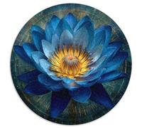 Lotus Bleu Shining with Golden Light | pour Adultes || 1000pcs (67.5x67.5cm) Puzzles Jeux ÉduChatifs Puzzles De Décoration Intérieure