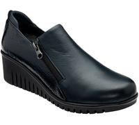 Lotus Blue Leather Wedge Shoes Blue EU 39 (UK 6)