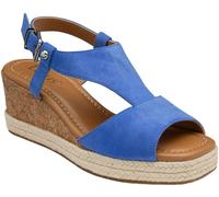 Lotus Blue Wedge Espadrille Sandals