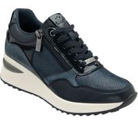 Lotus Blue Zip-Up Wedge Trainers