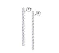 Boucles d'oreilles Lotus Silver pendantes oxydes