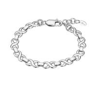 LOTUS Bracelet style Urban Woman LS2578-2/1 pour femme - Acier inoxydable argenté avec maillons infinis, 20 cm, fermoir mousqueton, finition brillante