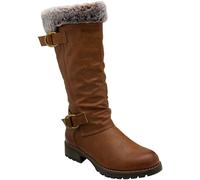 Lotus Brown Knee High Boots