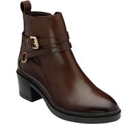 Lotus Brown Leather Zip-Up Chelsea Boots