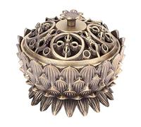 Lotus Brûleur D'encens, Mini Porte-Encens Brûleurs D'encens Reflux Cône De Bronze Brûleur D'encen Charbon Porte Encens Cone Support Encens Vintage Décoration De La Maison- 7x5cm