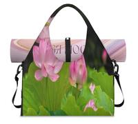 Lotus Bud Sac de sport avec compartiment à chaussures Lotus Japon Weekend Sac fourre-tout pour salle de sport, yoga, voyage, couleur, L, Sac de voyage