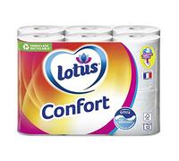 LOTUS - Confort "50Ans" Rose Et Blanc 12 Rouleaux - le Lot De 4