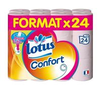 Lotus Confort Papier Toilette Rose Aquatube 24 Rouleaux (Lot De 4)