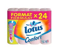 LOTUS Confort Rose Lot de 24 rouleaux
