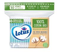 Lotus Coton-tiges en papier et coton bio – Sachet 160 bâtonnets