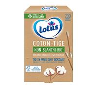 Lotus Cotons-tiges en papier et coton non-blanchi bio - Boîte 200 bâtonnets