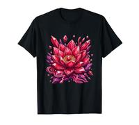 Lotus Crystal Bloom Éveil Spirituel Énergie T-Shirt