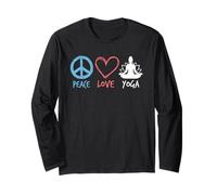 Lotus de méditation Zen rétro Peace Love Yoga Manche Longue