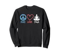 Lotus de méditation Zen rétro Peace Love Yoga Sweatshirt