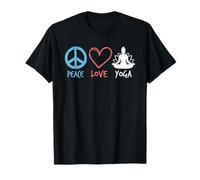 Lotus de méditation Zen rétro Peace Love Yoga T-Shirt