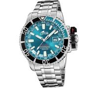 Lotus en acier inoxydable silicone hommes montre argent bleu clair Elegant Classic D2UL18938/1