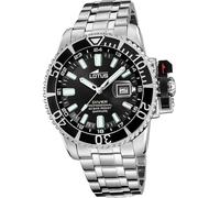 Lotus en acier inoxydable silicone hommes montre argent noir Elegant Classic D2UL18938/4
