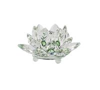 Lotus en verre de cristal - Pierres naturelles - Minéraux - Figurines décoratives - Souvenirs de mariage - Fête à la maison - Vert