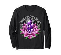 Lotus Fleur de Vie Géométrie Sacrée Spirituel Hippie Nature Manche Longue