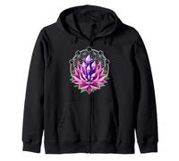 Lotus Fleur de Vie Géométrie Sacrée Spirituel Hippie Nature Sweat à Capuche