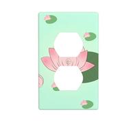 Lotus Flowers Waiting to Bloom Kit de panneau mural duplex 11,4 x 7 cm, cache-prise électrique pour interrupteur de prise de courant (1 pièce).