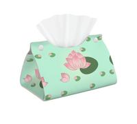 Lotus Flowers Waiting to Bloom Long sac à mouchoirs en cuir double face imperméable et durable