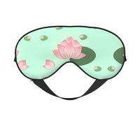 Lotus Flowers Waiting to Bloom Masque doux pour les yeux, imprimé sur toute la surface, 96 % polyester, 4 % élasthanne
