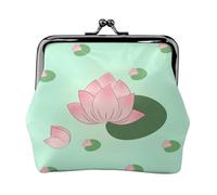 Lotus Flowers Waiting to Bloom Petit porte-monnaie rectangulaire pour femme avec fermeture à baiser, format de poche, mini porte-monnaie pour femme