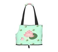 Lotus Flowers Waiting to Bloom Sac à bandoulière portable pour animal domestique Sac à bandoulière pour petits chiens et chats, shopping et voyage Sac double usage