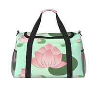Lotus Flowers Waiting To Bloom Sac de voyage à la main. Design tendance, grande capacité de stockage, adapté pour les voyages d'affaires et les voyages courts, noir, taille unique