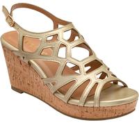 Lotus Gold Wedge Casual Sandals