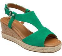 Lotus Green Wedge Espadrille Sandals