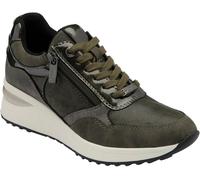 Lotus Green Zip-Up Wedge Trainers