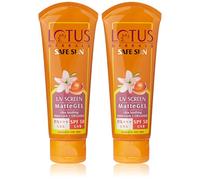Lotus Herbals Safe Sun UV Screen Matte Gel, 100g (Set of 2)